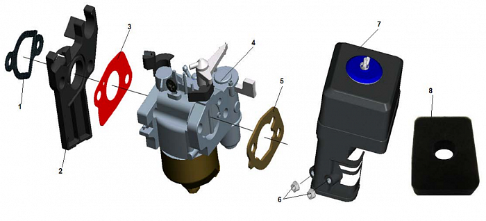 9 КАРБЮРАТОР МОТОПОМПА CHAMPION GP52
