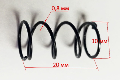 Пружина 0,9х10х19 мм для УШМ-180/1800,230/2300(18) ZMD, 230/2300(24) до KEY29, 230/2300(21)AND